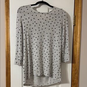 Pixley Gray Polka Dot Women's Sweater with bow tie